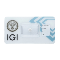 Diamant Certifié IGI  0.51 CT F VS1
