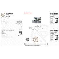 Diamant Certifié IGI  0.50 CT D VS2 2