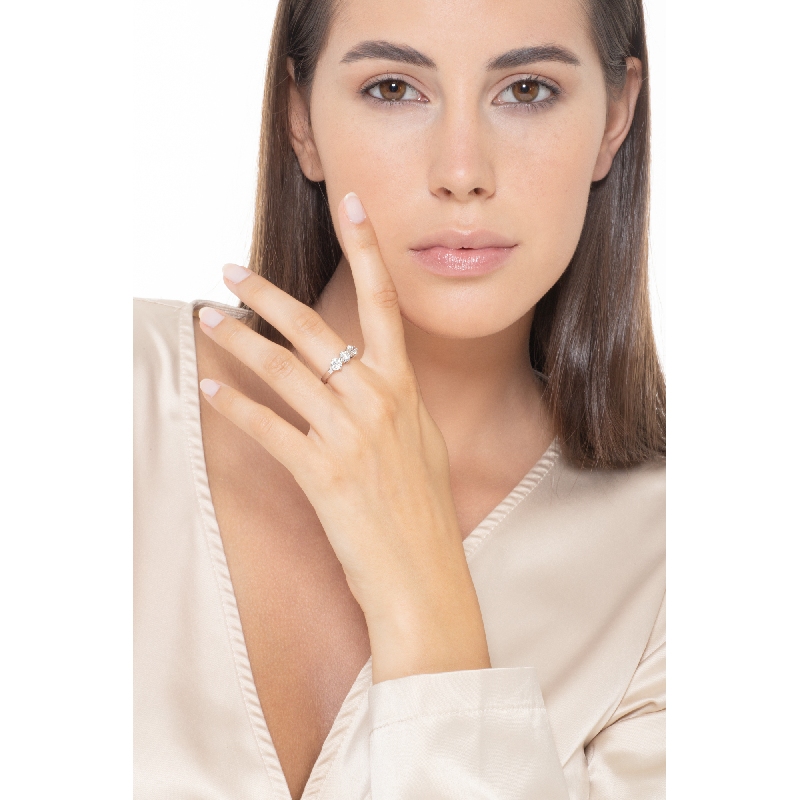 Bague trilogie 1.20 ct en or blanc 18k Bague trilogie 1.20 ct en or blanc 18k