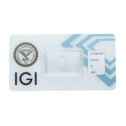 Diamant Certifié IGI   0.30 CT D VS1
