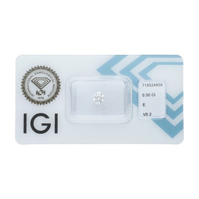 Diamant Certifié IGI  0.50 CT  E VS2
