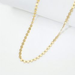Collier fantaisie hexagonal en or jaune 18k 2