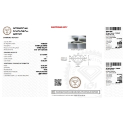 Diamant Certifié IGI 0.41 CT E VVS1  2