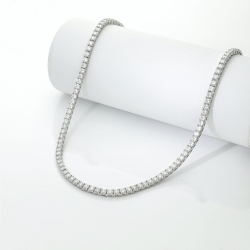 Collier tennis en diamants blancs or 750