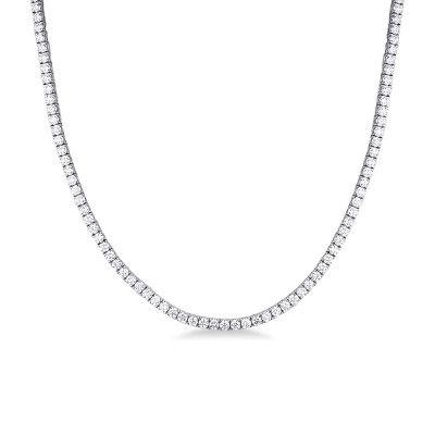 Collier tennis en or blanc 18 carats avec diamant brillant