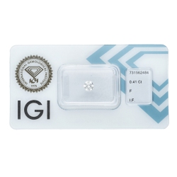 Diamant Certifié IGI  0.41 CT F IF