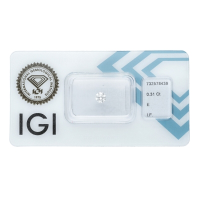 Diamant Certifié IGI  0.31 CT E IF