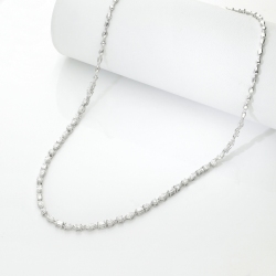Collier Diamants Or Blanc Tailles Goutte Navette Baguette