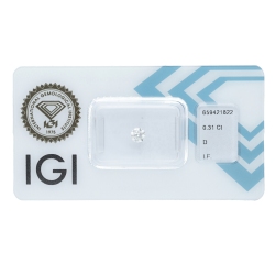 Diamant Certifié IGI  0.31 CT D IF