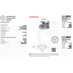 Diamant Certifié IGI 0.70 CT E SI1 2
