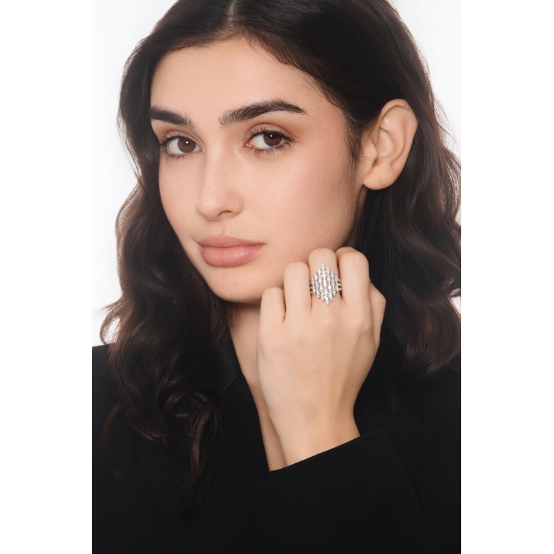 Bague design femme or blanc diamant Bague design femme or blanc diamant