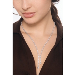 Collier tennis pyramide en or blanc 18k avec diamants 2