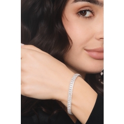 Bracelet tennis avec diamants taille brillant or blanc 18k 2