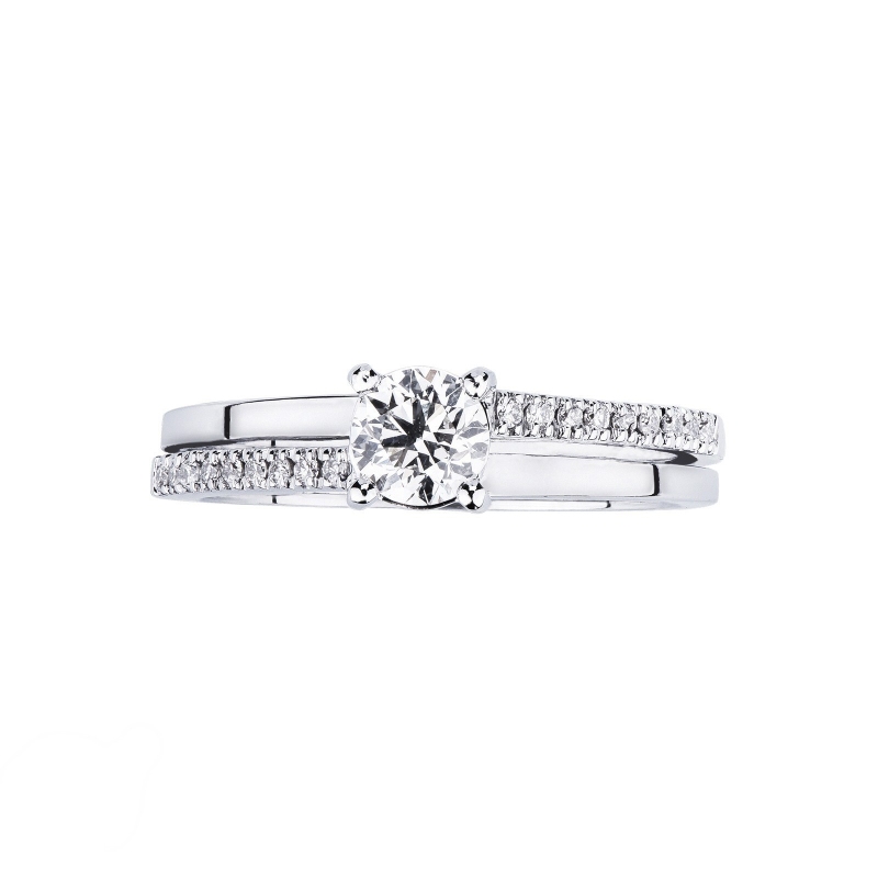 Solitaire or blanc 18K diamant 0,50 ct Solitaire or blanc 18K diamant 0,50 ct