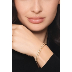 Bracelet semi rigide en or jaune 18k avec diamants 2