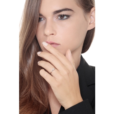 Solitaire Or 18K Diamant Brillant ct. 0,20