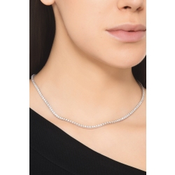 Collier tennis en or blanc 750 avec diamants naturels ct 0.04 2