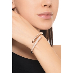 Bracelet semi-rigide design en or rose 18k avec diamants 2