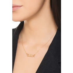 Collier personnalisable en or jaune 750 avec lettres majuscules 2