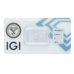 Diamant Certifié IGI  0.40 CT F VS2