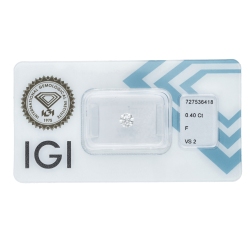 Diamant Certifié IGI 0.40 CT F VS2