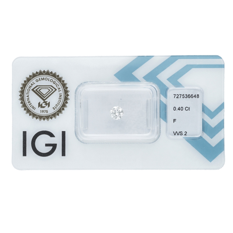 Diamant Certifié IGI 0.40 CT F VVS2