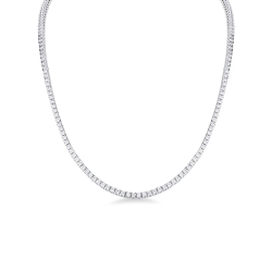 Collier tennis en or blanc 18 carats avec diamants naturels