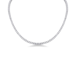 Collier tennis en or blanc 750 avec diamants naturels ct 0.04