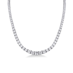 Collier diamant dégradé en or blanc 750 2