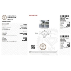 Diamant Certifié IGI  0.50CT E IF 2