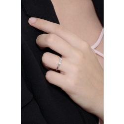 Bague trilogy femme en or blanc avec diamants 0.30 ct 2