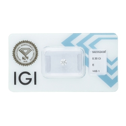 Diamant Certifié IGI 0.30 CT E VVS1