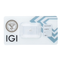 Diamant Certifié IGI  0.30 CT F VS1