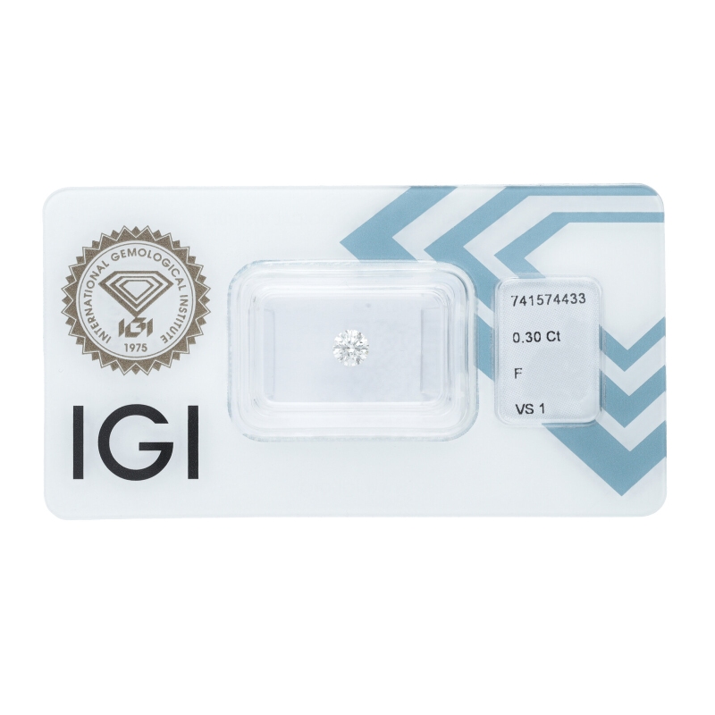 Diamant Certifié IGI  0.30 CT F VS1