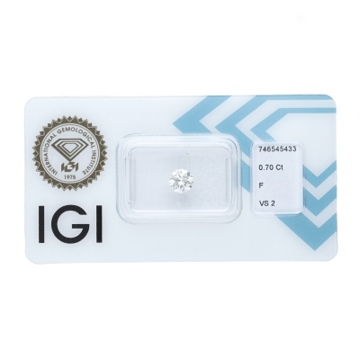 Diamant Certifié IGI 0.70 CT F VS2