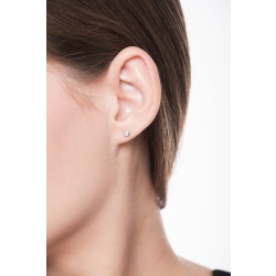 Mono boucle d'oreille avec diamant et or 18K 2