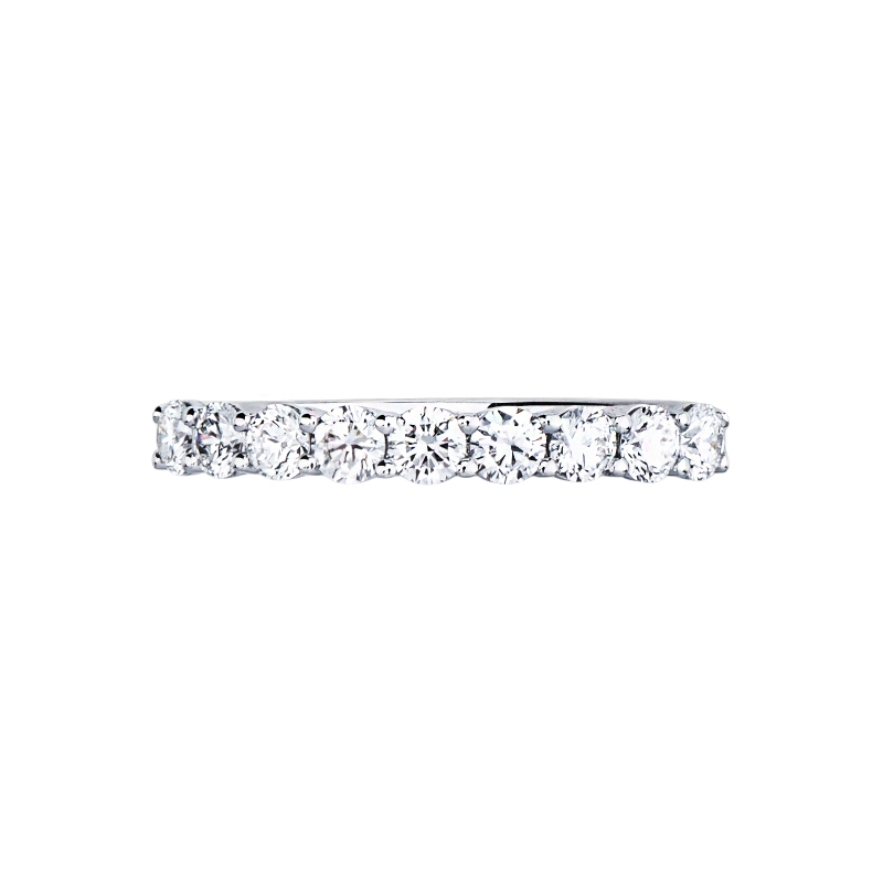 Bague 9 Diamants 0.75ct Or Blanc 18K