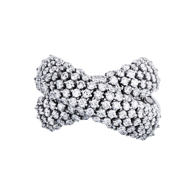 Bague bande Or 18k pavé diamants