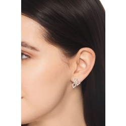 Boucles d’oreilles en or blanc 18k avec diamants losanges 2