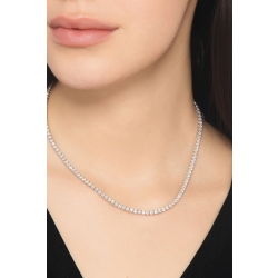 Collier tennis linéaire en or blanc 750 avec diamants 2