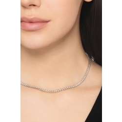 Collier tennis raffiné en or blanc 18k et diamants 2