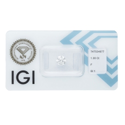 Diamant Certifié IGI  1.00 CT F SI1