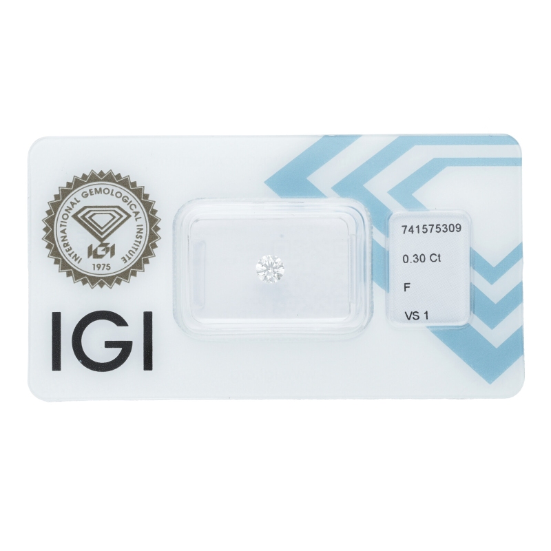 Diamant Certifié IGI  0.30 CT F VS1