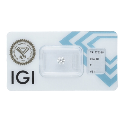 Diamant Certifié IGI 0.50 CT F VS1