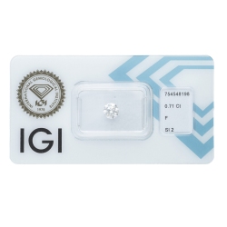 Diamant Certifié IGI  0.71 CT  F SI2 