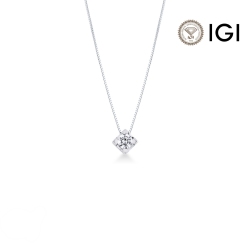 Collier en or blanc avec diamant 1.00 ct