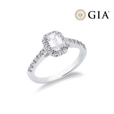Bague solitaire diamant central 0,7 carat GIA