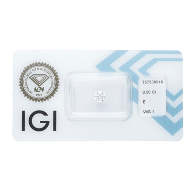 Diamant Certifié IGI 0.50 CT E VVS1