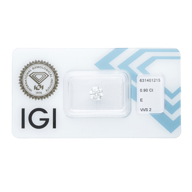 Diamant Certifié IGI 0.90 CT E VVS2