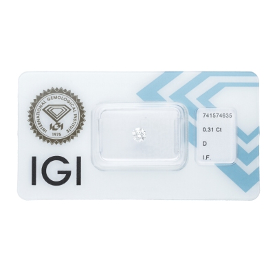 Diamant Certifié IGI  0.31 CT D IF